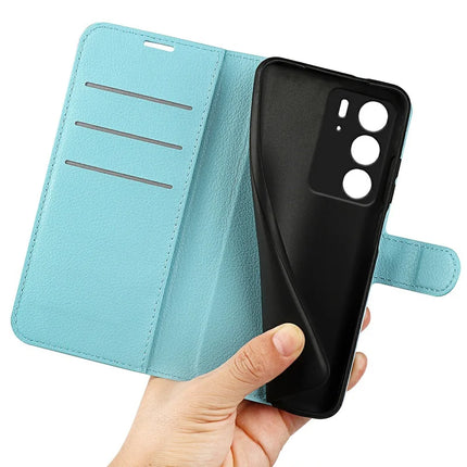 For Realme C75 Case Litchi Texture Shockproof Leather Wallet Phone Cover