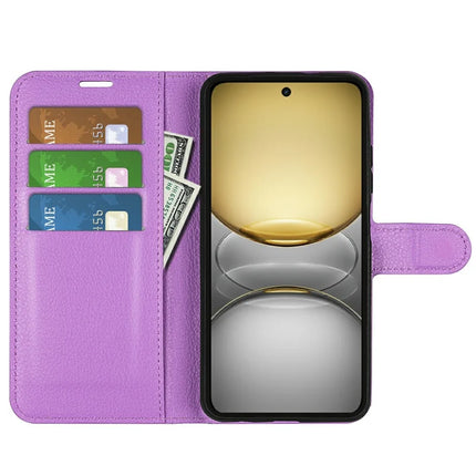 For Realme C75 Case Litchi Texture Shockproof Leather Wallet Phone Cover