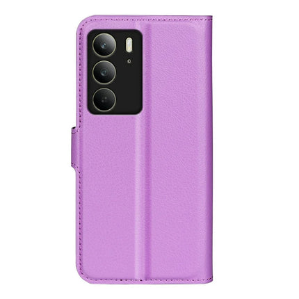 For Realme C75 Case Litchi Texture Shockproof Leather Wallet Phone Cover