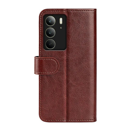 For Realme C75 Wallet Case Crazy Horse Texture Stand Leather Phone Cover
