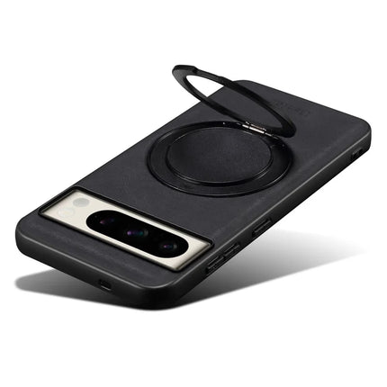 DENIOR A14 For Google Pixel 8 Pro Magnetic Case Rotary Kickstand Leather PC TPU Phone Cover