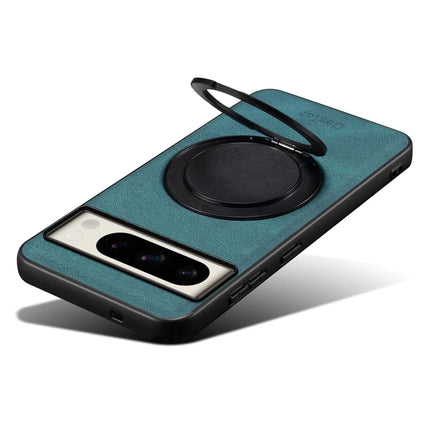 DENIOR A14 For Google Pixel 8 Pro Magnetic Case Rotary Kickstand Leather PC TPU Phone Cover