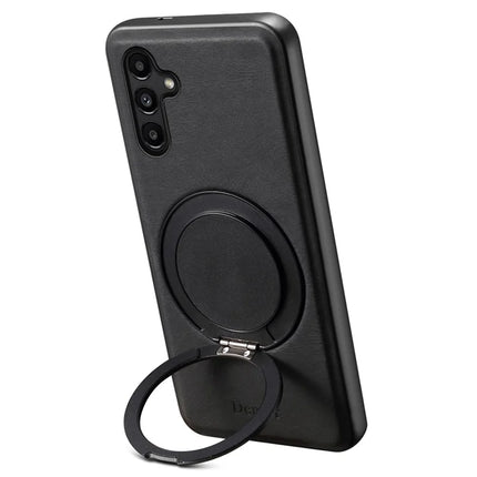 DENIOR A14 For Samsung Galaxy A15 4G Magnetic Case Rotary Kickstand Leather PC TPU Phone Cover