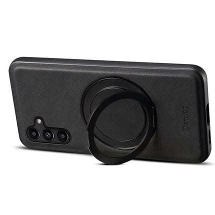 DENIOR A14 For Samsung Galaxy A15 4G Magnetic Case Rotary Kickstand Leather PC TPU Phone Cover