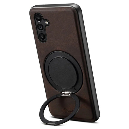 DENIOR A14 For Samsung Galaxy A15 4G Magnetic Case Rotary Kickstand Leather PC TPU Phone Cover