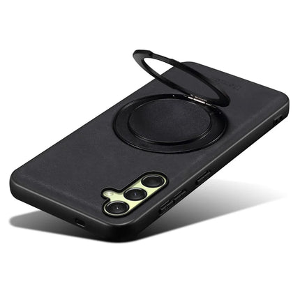 DENIOR A14 For Samsung Galaxy A16 5G / 4G Magnetic Case Rotary Kickstand Leather PC TPU Phone Cover