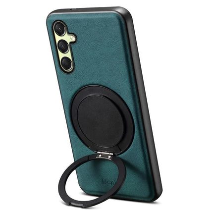 DENIOR A14 For Samsung Galaxy A16 5G / 4G Magnetic Case Rotary Kickstand Leather PC TPU Phone Cover