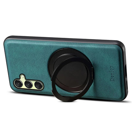 DENIOR A14 For Samsung Galaxy A16 5G / 4G Magnetic Case Rotary Kickstand Leather PC TPU Phone Cover