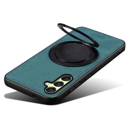 DENIOR A14 For Samsung Galaxy A16 5G / 4G Magnetic Case Rotary Kickstand Leather PC TPU Phone Cover