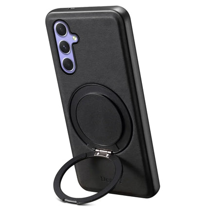 DENIOR A14 For Samsung Galaxy A55 5G Magnetic Case Rotary Kickstand Leather PC TPU Phone Cover