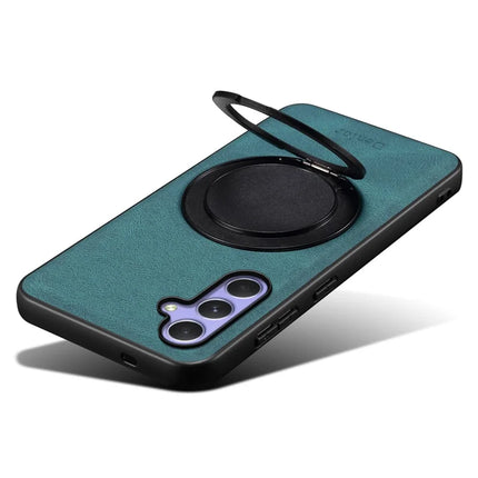 DENIOR A14 For Samsung Galaxy A55 5G Magnetic Case Rotary Kickstand Leather PC TPU Phone Cover