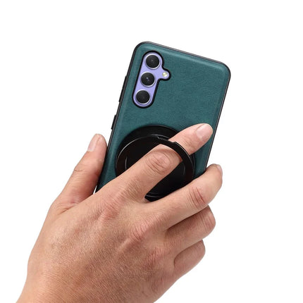 DENIOR A14 For Samsung Galaxy A55 5G Magnetic Case Rotary Kickstand Leather PC TPU Phone Cover