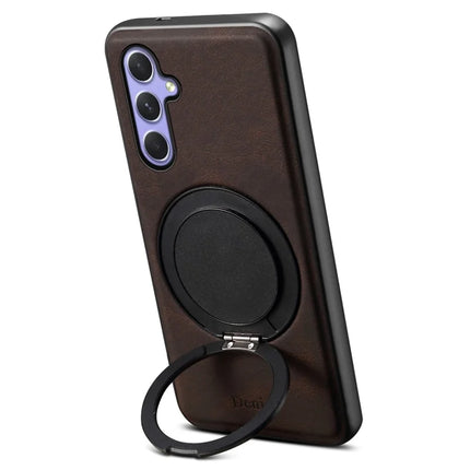 DENIOR A14 For Samsung Galaxy A55 5G Magnetic Case Rotary Kickstand Leather PC TPU Phone Cover