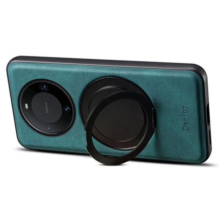 DENIOR A14 For Huawei Mate 60 Pro / Mate 60 Pro+ Magnetic Case Rotary Kickstand Leather PC TPU Phone Cover