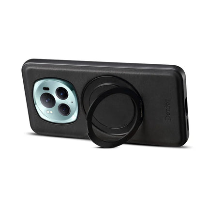 DENIOR A14 For Honor Magic6 Pro 5G Magnetic Case Rotary Kickstand Leather PC TPU Phone Cover