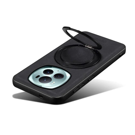 DENIOR A14 For Honor Magic6 Pro 5G Magnetic Case Rotary Kickstand Leather PC TPU Phone Cover