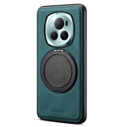 DENIOR A14 For Honor Magic6 Pro 5G Magnetic Case Rotary Kickstand Leather PC TPU Phone Cover - Blue