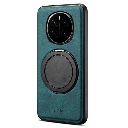 DENIOR A14 For Honor Magic7 5G Magnetic Case Rotary Kickstand Leather PC TPU Phone Cover - Blue