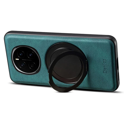 DENIOR A14 For Honor Magic7 5G Magnetic Case Rotary Kickstand Leather PC TPU Phone Cover