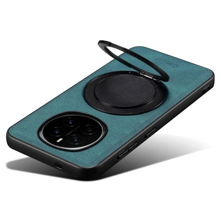 DENIOR A14 For Honor Magic7 5G Magnetic Case Rotary Kickstand Leather PC TPU Phone Cover