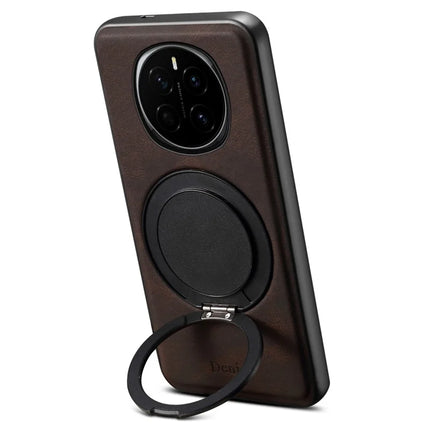 DENIOR A14 For Honor Magic7 5G Magnetic Case Rotary Kickstand Leather PC TPU Phone Cover