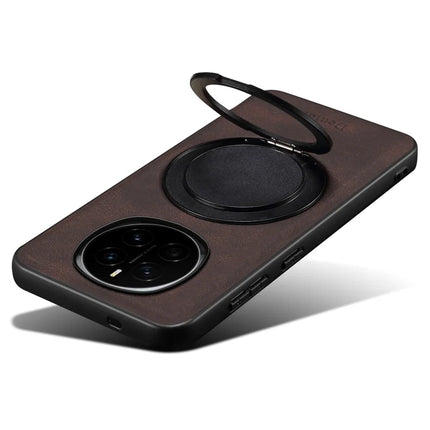 DENIOR A14 For Honor Magic7 5G Magnetic Case Rotary Kickstand Leather PC TPU Phone Cover