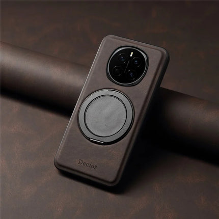 DENIOR A14 For Honor Magic7 5G Magnetic Case Rotary Kickstand Leather PC TPU Phone Cover