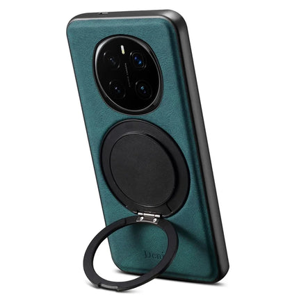 DENIOR A14 For Honor Magic7 Pro 5G Magnetic Case Rotary Kickstand Leather PC TPU Phone Cover