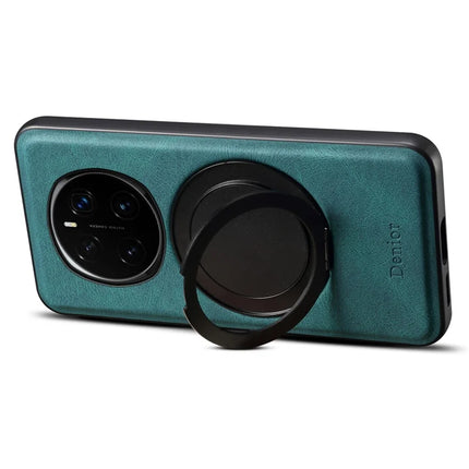 DENIOR A14 For Honor Magic7 Pro 5G Magnetic Case Rotary Kickstand Leather PC TPU Phone Cover