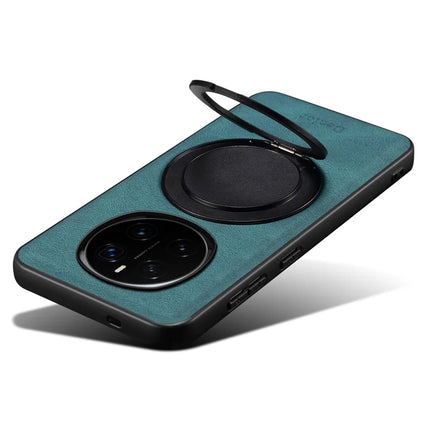 DENIOR A14 For Honor Magic7 Pro 5G Magnetic Case Rotary Kickstand Leather PC TPU Phone Cover