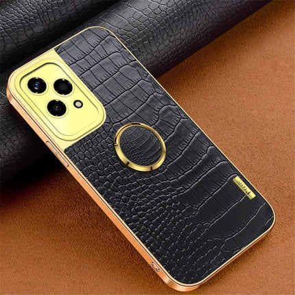For Honor 200 Lite Case TPU + PU Kickstand Phone Cover Electroplating Crocodile Texture
