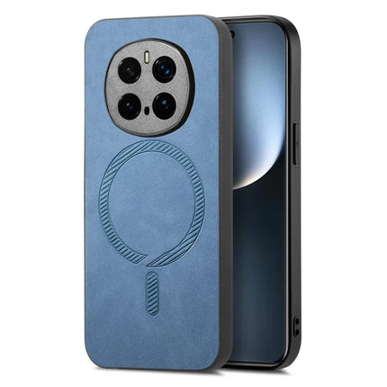 For Honor Magic7 Pro 5G Leather Back Case Compatible with MagSafe Skin-touch Phone Cover