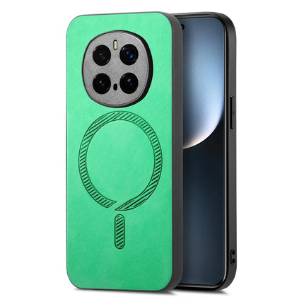 For Honor Magic7 Pro 5G Leather Back Case Compatible with MagSafe Skin-touch Phone Cover
