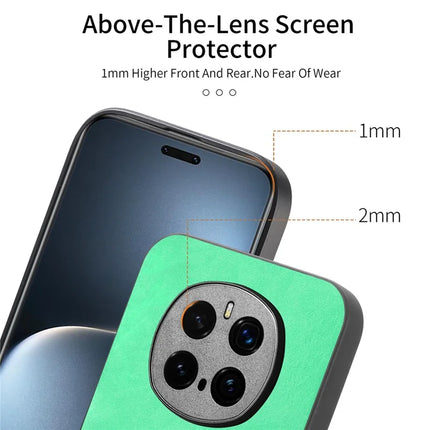 For Honor Magic7 Pro 5G Leather Back Case Compatible with MagSafe Skin-touch Phone Cover