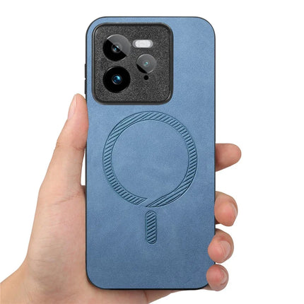 For Realme GT 7 Pro 5G Leather Back Case Compatible with MagSafe Skin-touch Phone Cover