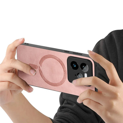 For Realme GT 7 Pro 5G Leather Back Case Compatible with MagSafe Skin-touch Phone Cover