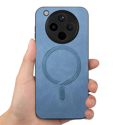 For Oppo Find X8 5G Leather Back Case Compatible with MagSafe Skin-touch Phone Cover