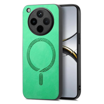 For Oppo Find X8 5G Leather Back Case Compatible with MagSafe Skin-touch Phone Cover