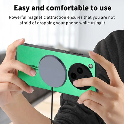 For Oppo Find X8 5G Leather Back Case Compatible with MagSafe Skin-touch Phone Cover