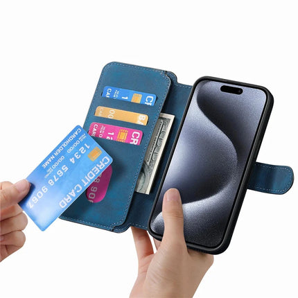 For iPhone 15 Pro Max Case CASENEO Detachable Magnetic RFID Block Leather Phone Wallet Cover