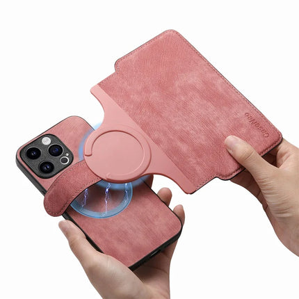 For iPhone 15 Pro Max Case CASENEO Detachable Magnetic RFID Block Leather Phone Wallet Cover