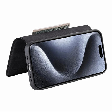 For iPhone 15 Pro Max Case CASENEO Detachable Magnetic RFID Block Leather Phone Wallet Cover