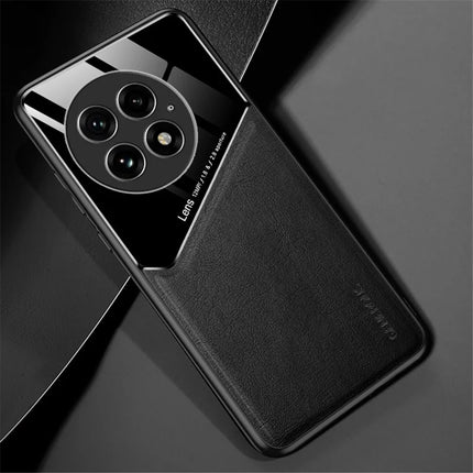 For OnePlus 13 Case Leather Coated PC+TPU Phone Back Cover