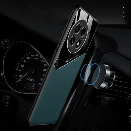 For OnePlus 13 Case Leather Coated PC+TPU Phone Back Cover