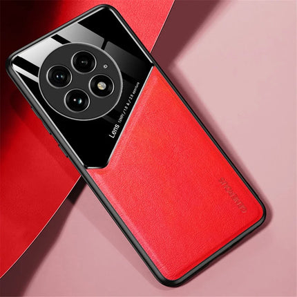 For OnePlus 13 Case Leather Coated PC+TPU Phone Back Cover