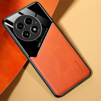 For OnePlus 13 Case Leather Coated PC+TPU Phone Back Cover