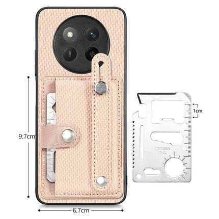 For Honor X60 Pro 5G Case Carbon Fiber Texture Leather Phone Back Cover with Card Holder