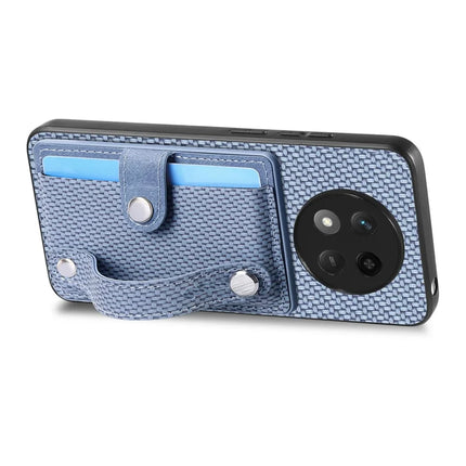 For Honor X60 Pro 5G Case Carbon Fiber Texture Leather Phone Back Cover with Card Holder