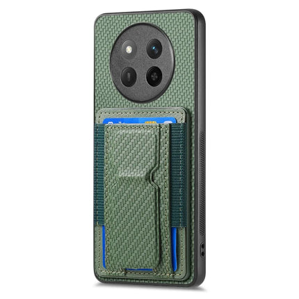 For Honor X60 Pro 5G Case with Card Holder Kickstand Fiber Pattern Leather Back Cover