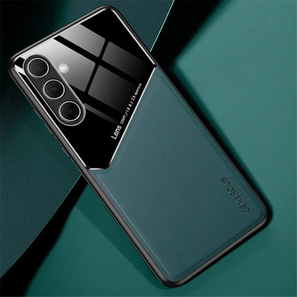 For Samsung Galaxy A36 5G Case Leather Coated PC+TPU Phone Back Cover